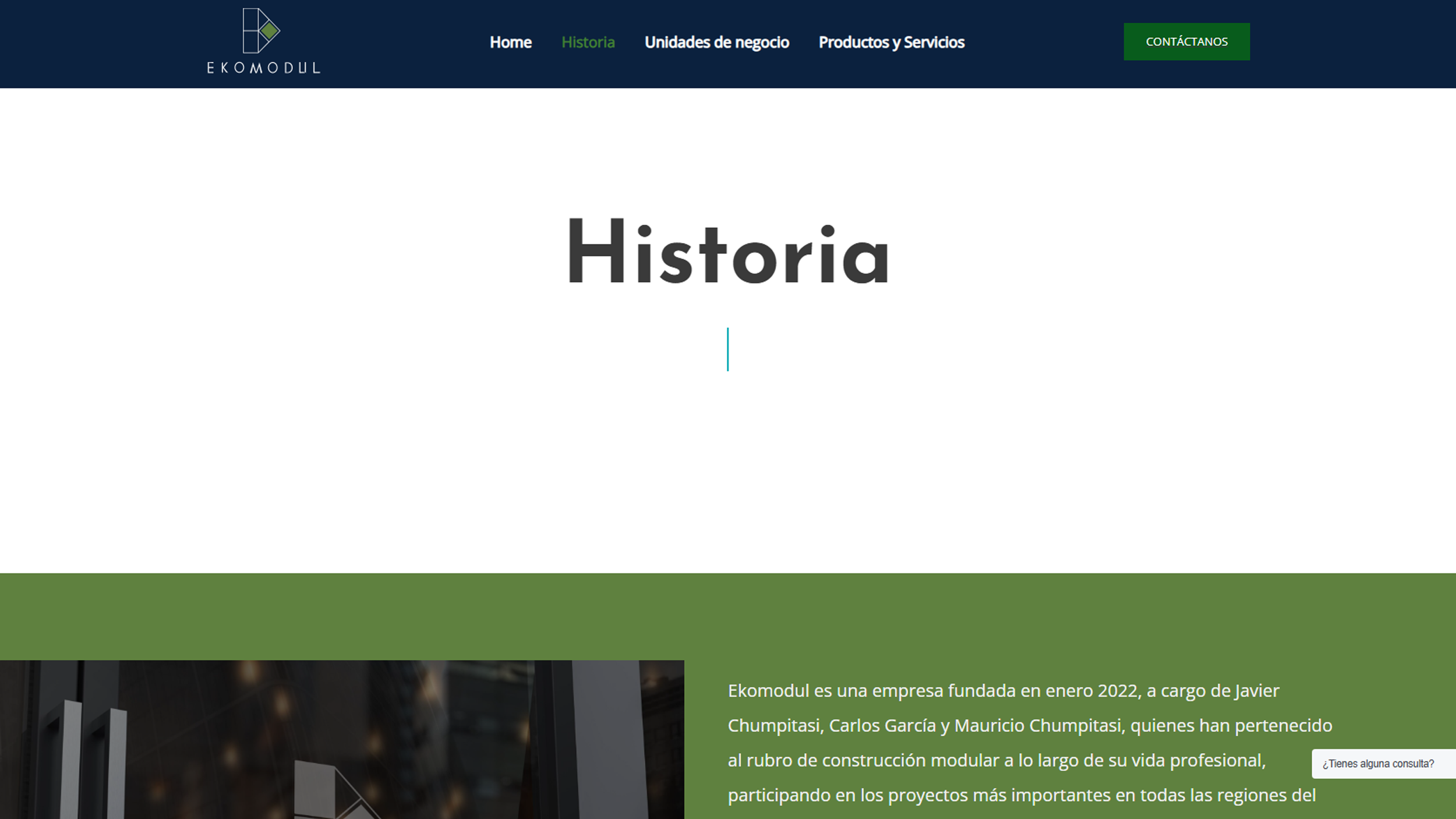 Proyecto de diseño web y branding para Ekomodul desarrollado por Marso