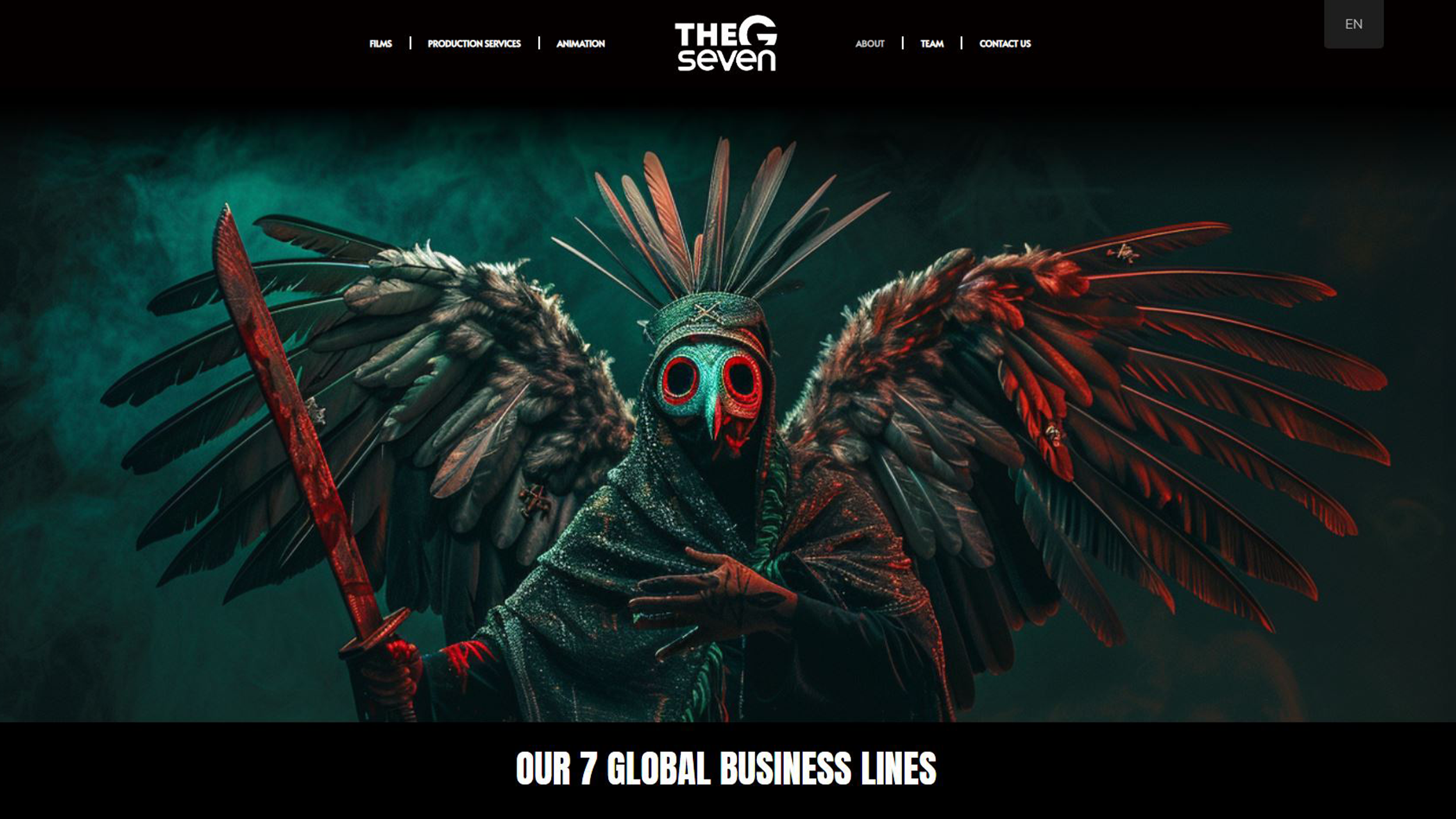 Sección de animación en el sitio web de TheGseven creada por Marso