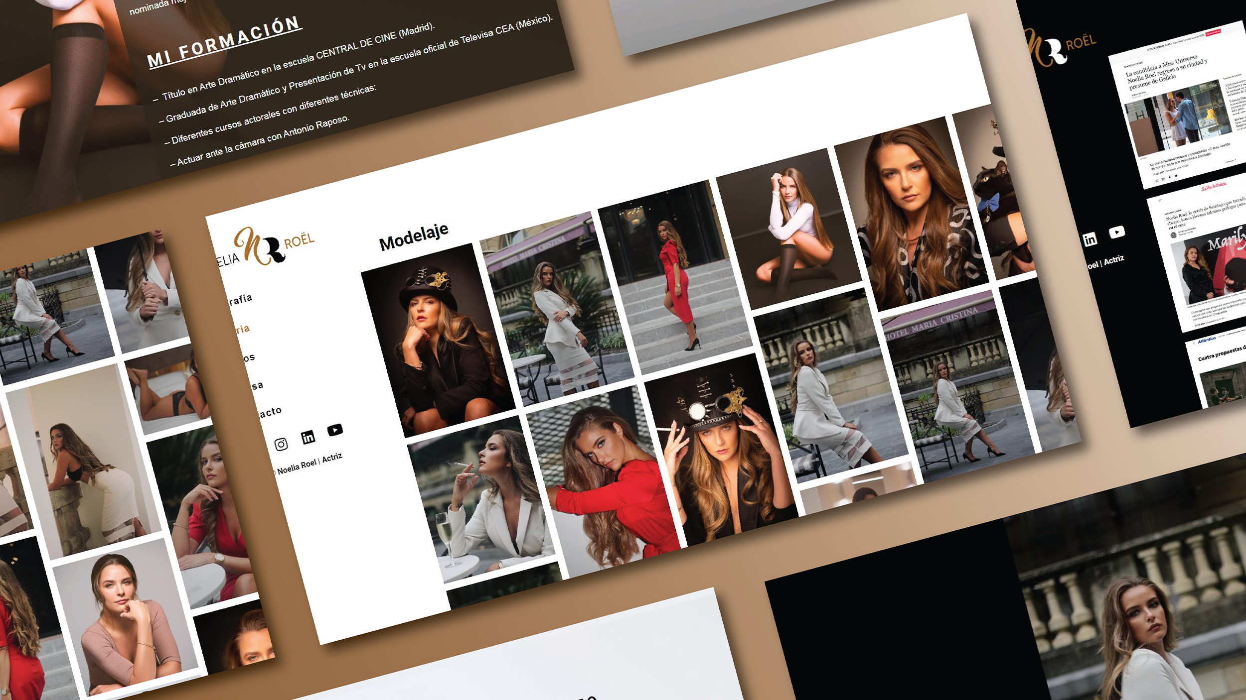 Interfaz de usuario (UI) diseñada por Marso para Noelia Roel