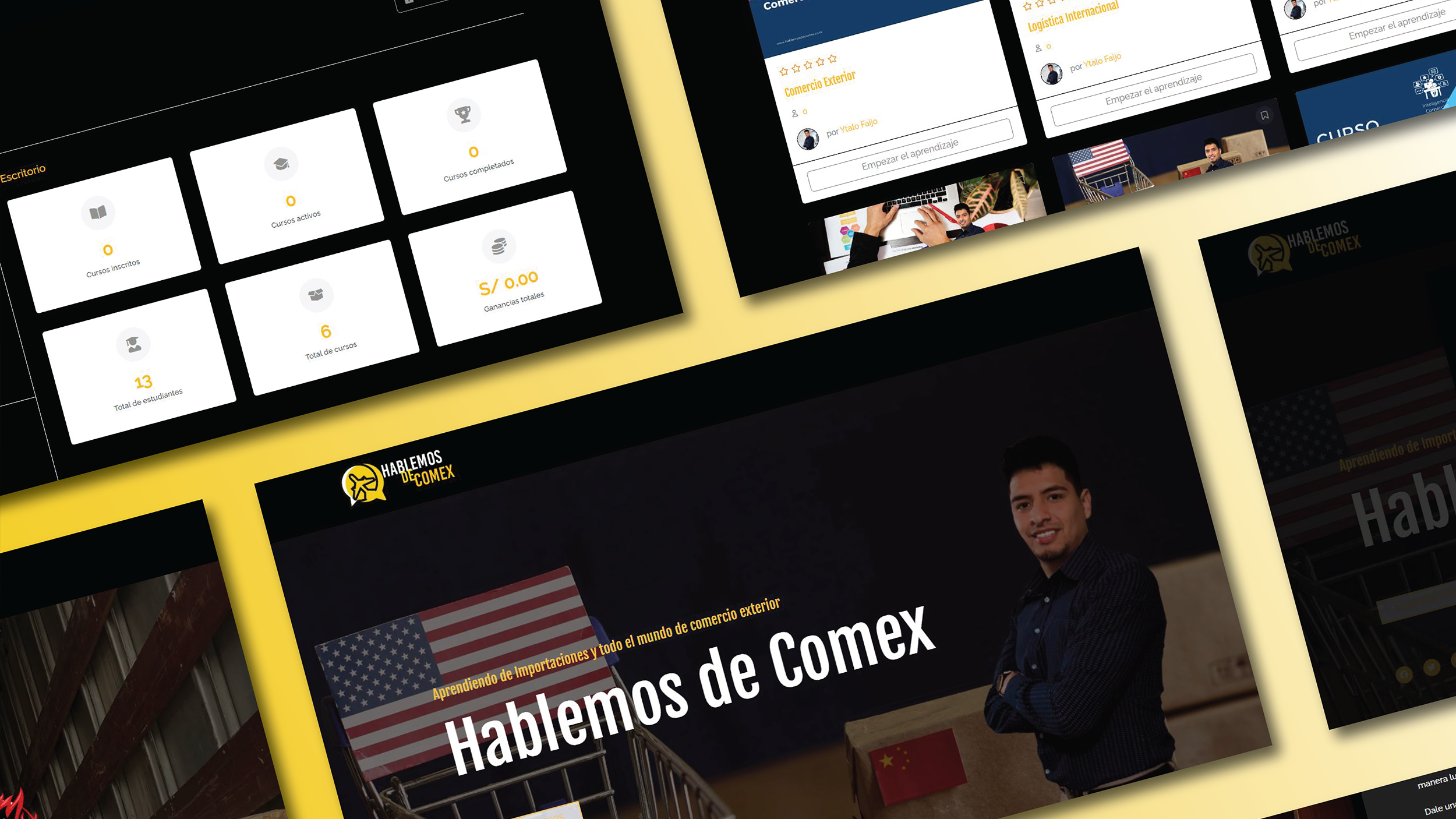 Interfaz de usuario (UI) del proyecto Hablemos de Comex desarrollada por Marso
