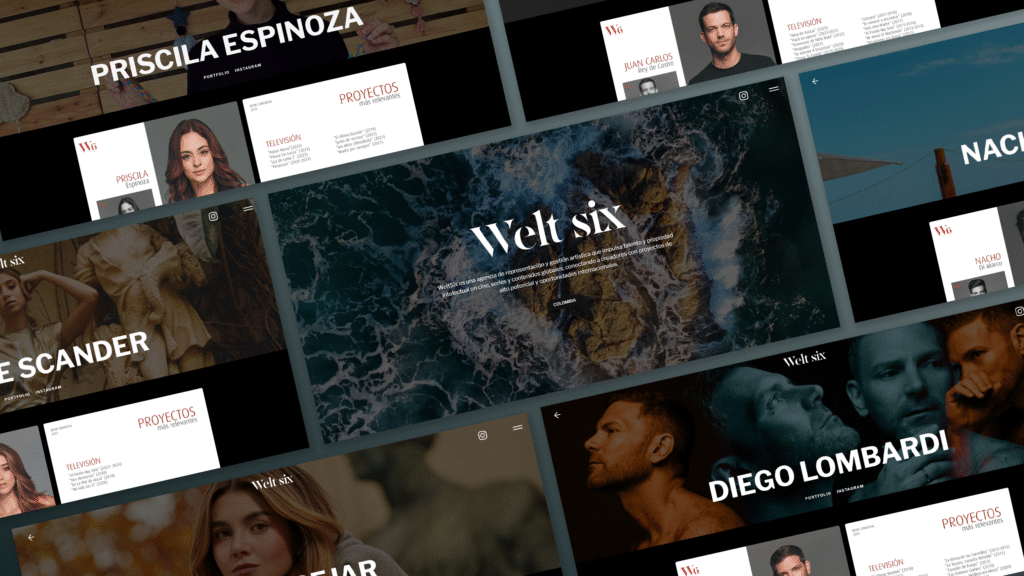 Interfaz de usuario (UI) diseñada para el sitio de WeltSix por Marso
