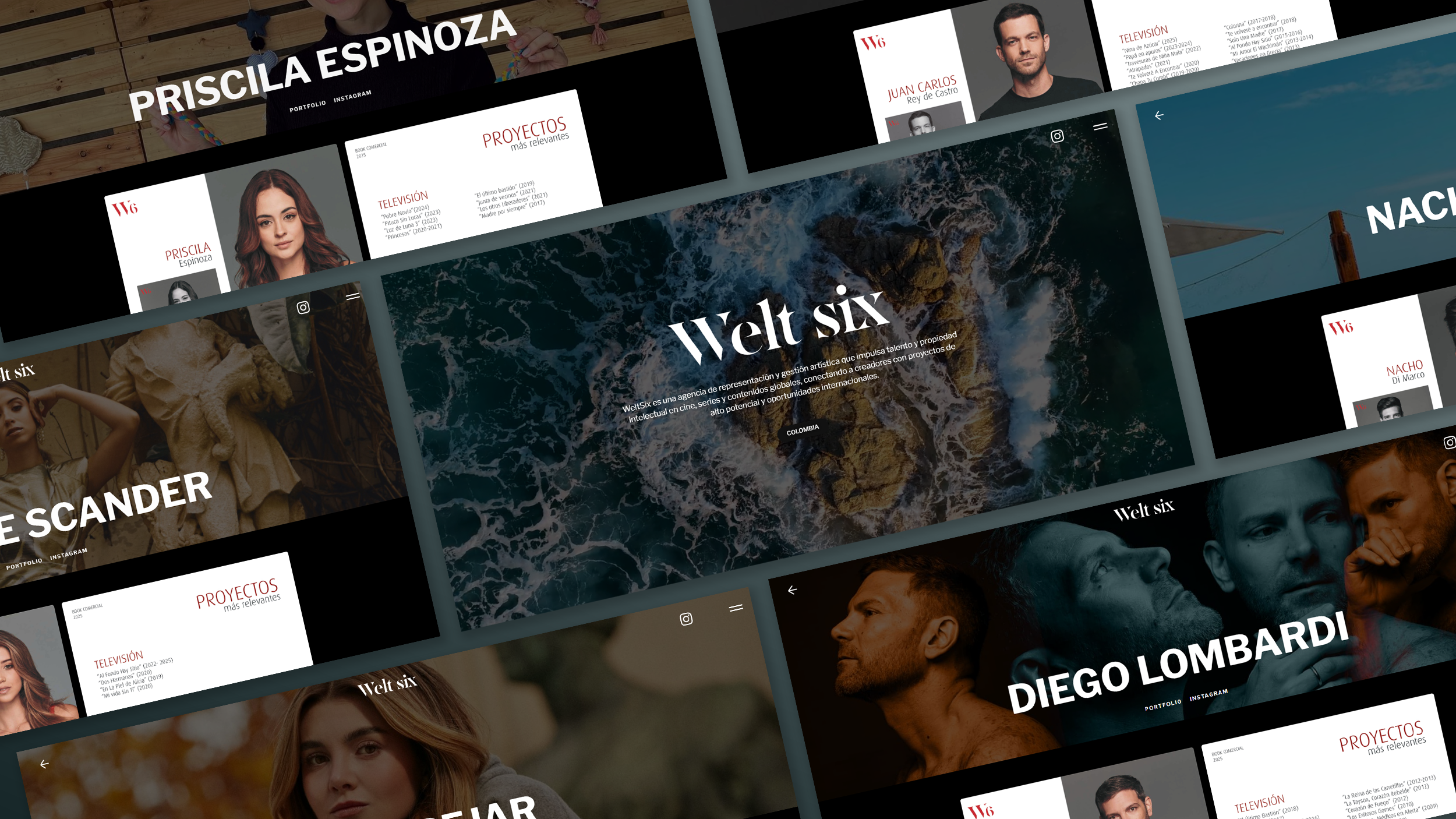 Interfaz de usuario (UI) diseñada para el sitio de WeltSix por Marso