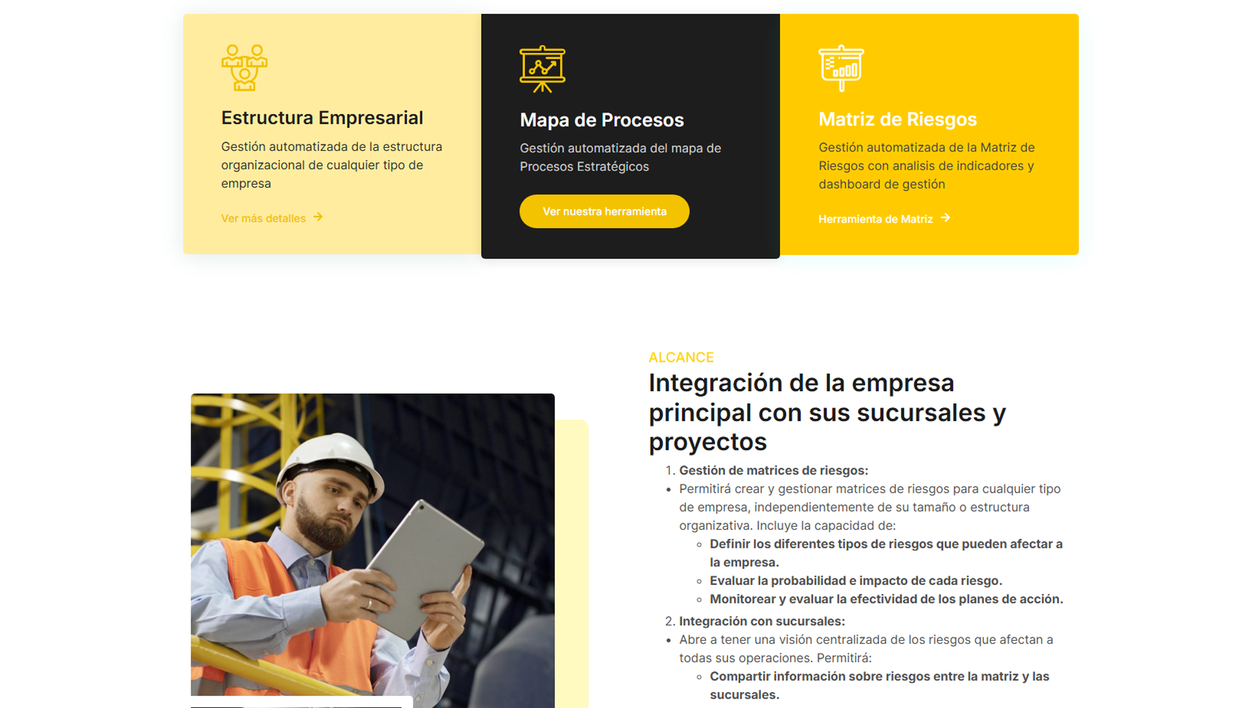 Sección de matriz de riesgos de la plataforma IsoSmart diseñada por Marso