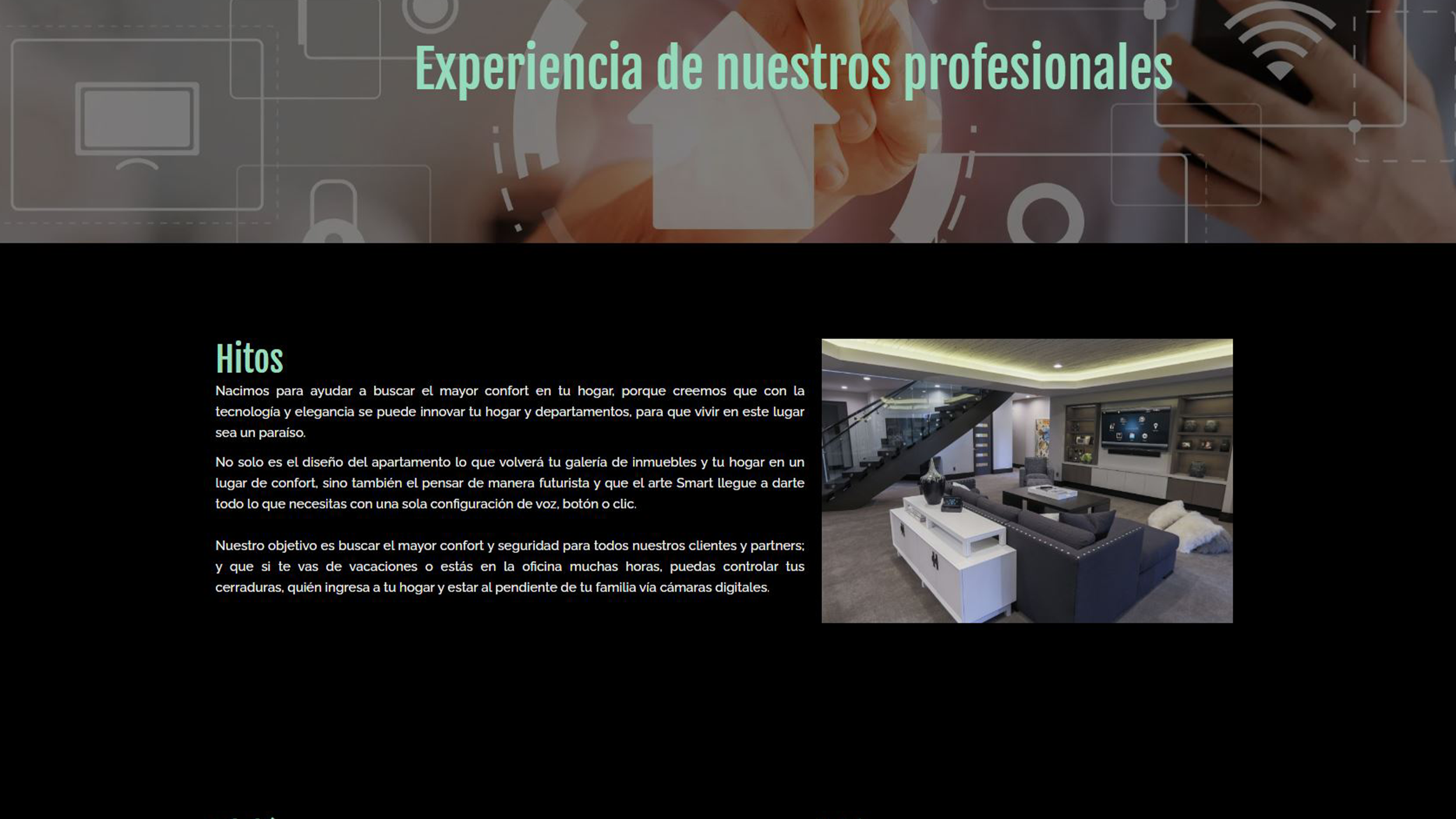 Interfaz de usuario moderna para Iluminart diseñada por Marso