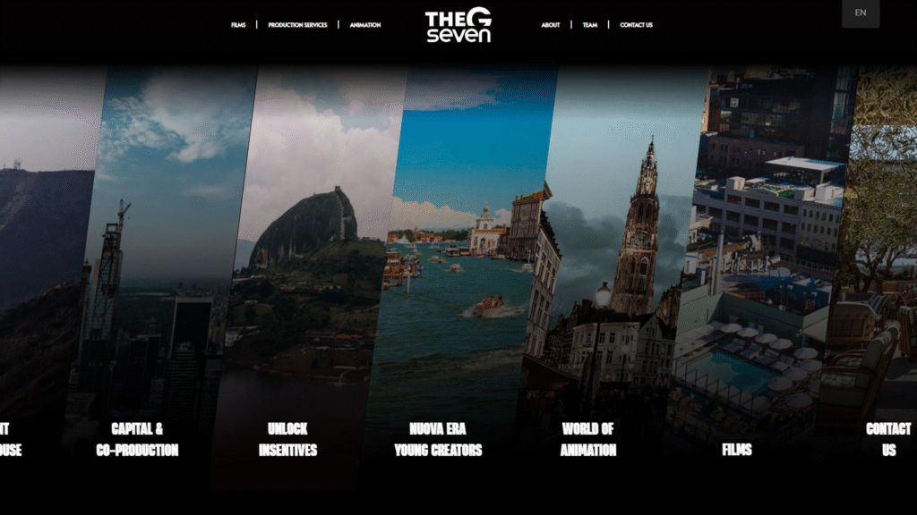 Diseño web realizado por Marso para TheGseven Productora