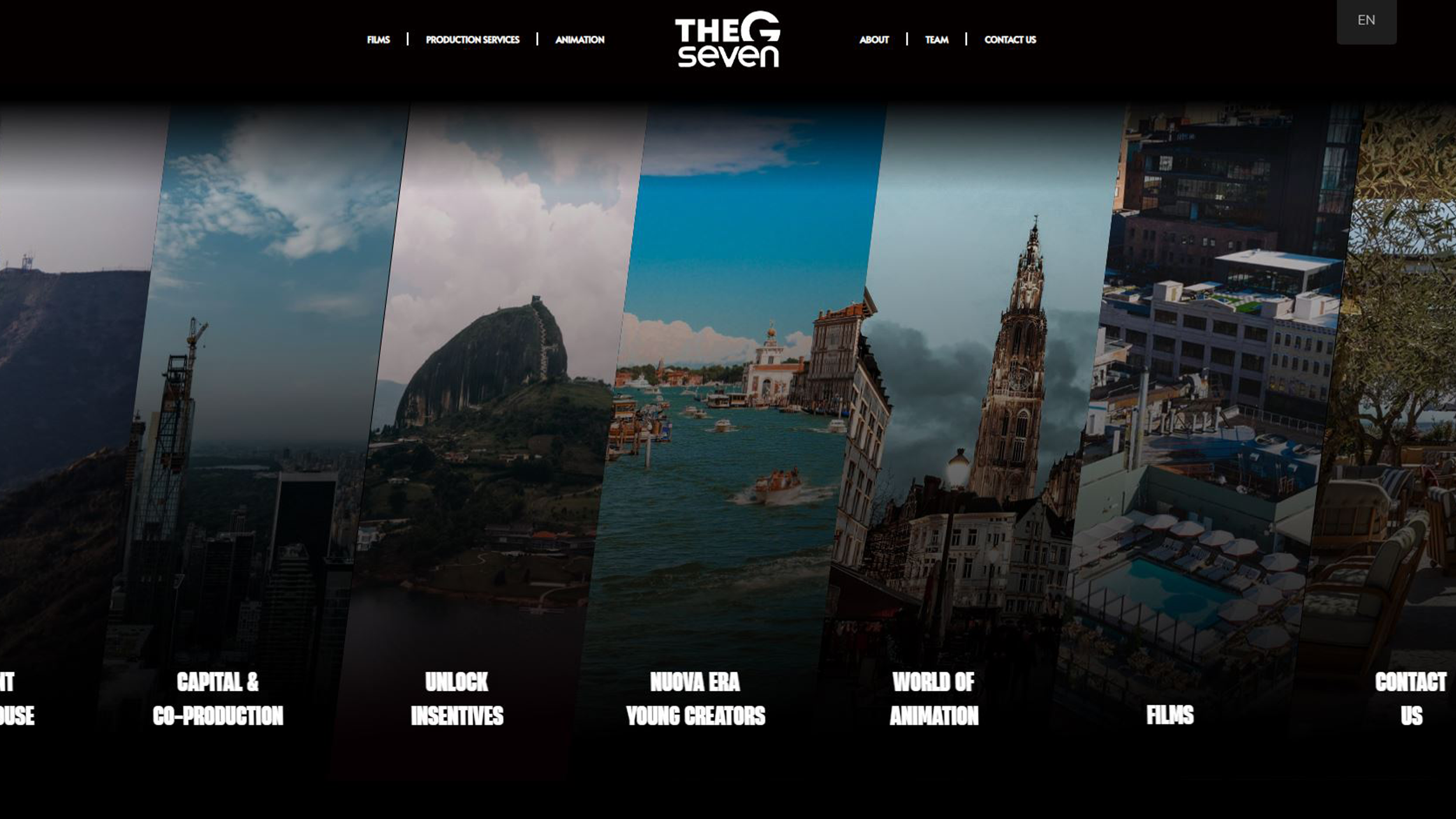 Diseño web realizado por Marso para TheGseven Productora