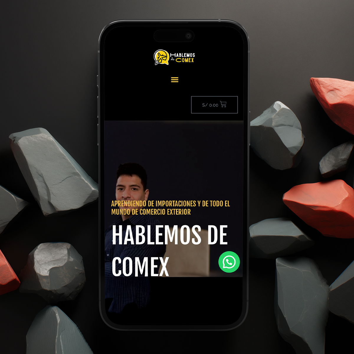 Versión móvil responsiva del sitio Hablemos de Comex creada por Marso