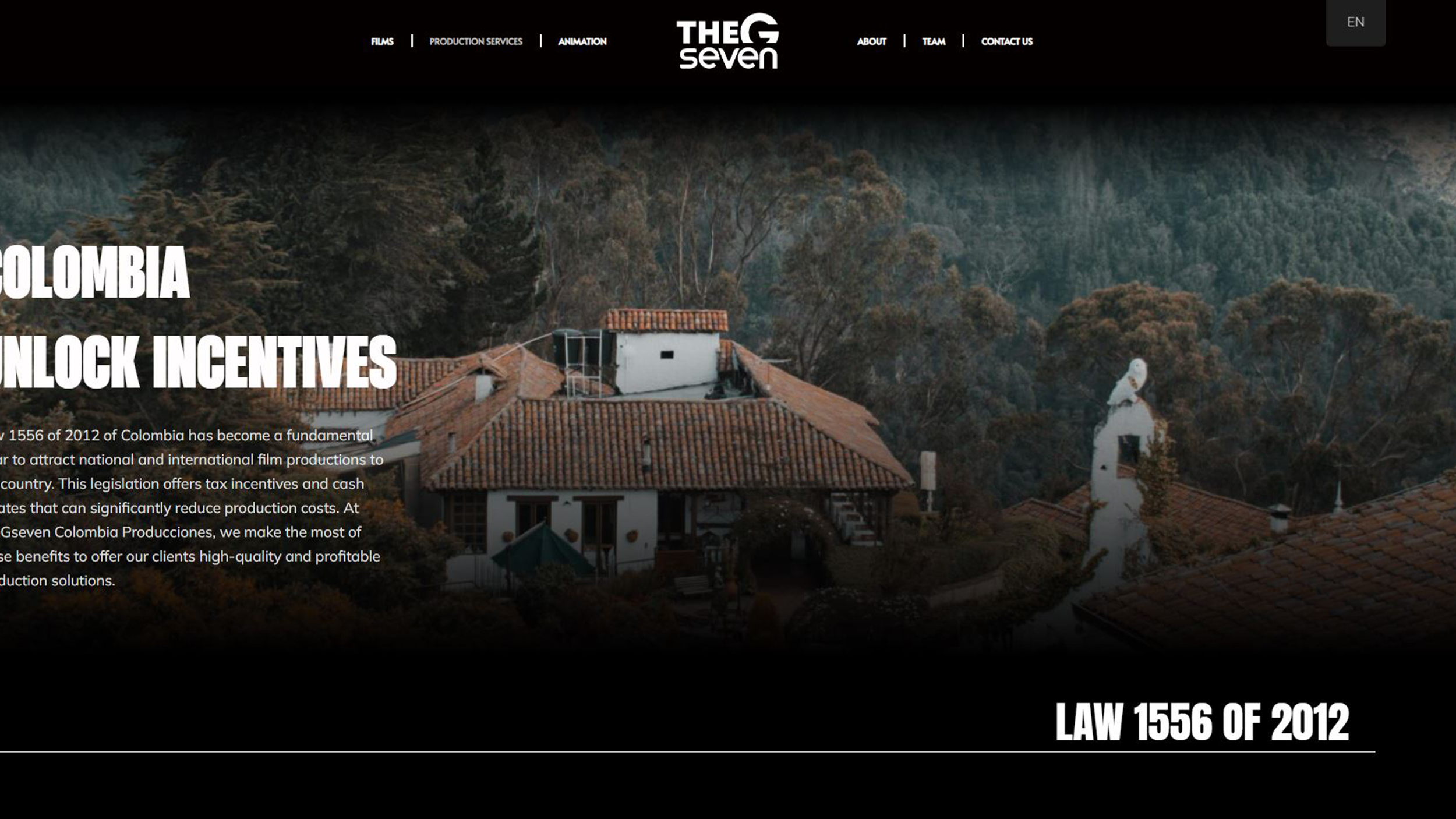 Sección de animación en el sitio web de TheGseven creada por Marso