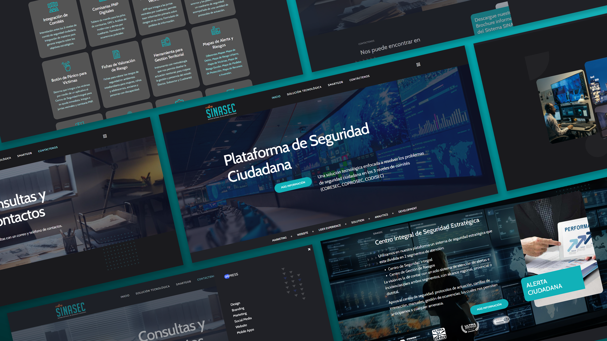 Interfaz de usuario clara de SmartGob diseñada por Marso